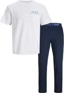 Jack&Jones Pánske pyžamo JACALEX Standard Fit 12252292 White M