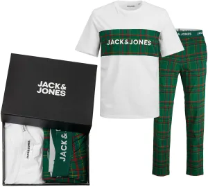 Jack&Jones Pánske pyžamo JACJJ Standard Fit 12246380 White L