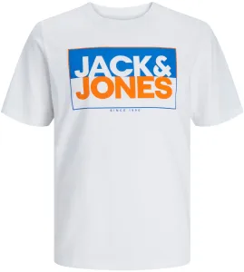 Jack&Jones Pánske tričko JCOBOX Standard Fit 12248123 White M