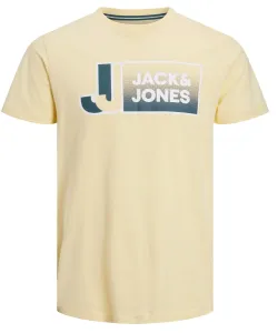 Jack&Jones Pánske tričko JCOLOGAN Stan dard Fit 12228078 Pale Banana L
