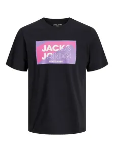Jack&Jones Pánske tričko JCOLOGAN Standard Fit 12242492 black M