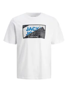 Jack&Jones Pánske tričko JCOLOGAN Standard Fit 12242492 white L