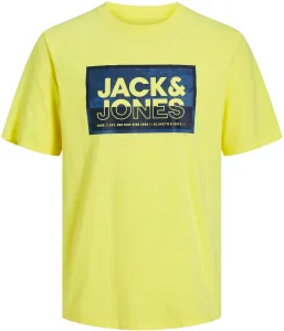 Jack&Jones Pánske tričko JCOLOGAN Standard Fit 12253442 Lemon Verbena M