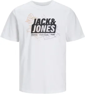 Jack&Jones Pánske tričko JCOMAP Regular Fit 12252376 White L