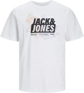 Jack&Jones Pánske tričko JCOMAP Regular Fit 12252376 White S