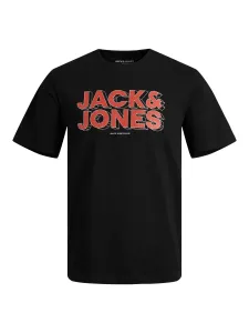 Jack&Jones Pánske tričko JCOSPACE Standard Fit 12243940 black S