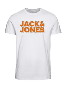 Jack&Jones Pánske tričko JCOSPACE Standard Fit 12243940 white L