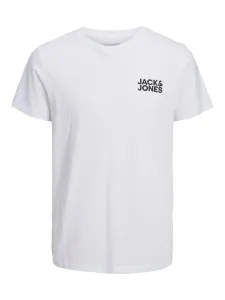 Jack&Jones Pánske tričko JJECORP Slim Fit 12151955 White/Small L