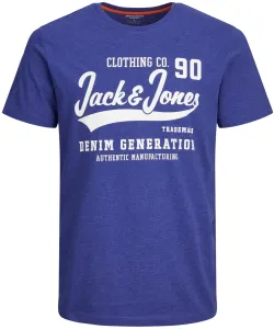 Jack&Jones Pánske tričko JJELOGO Stan dard Fit 12238252 Bluing S