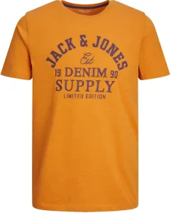 Jack&Jones Pánske tričko JJELOGO Standard Fit 12238252 Desert Sun M