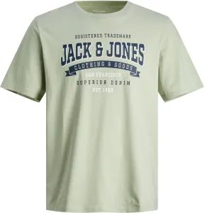 Jack&Jones Pánske tričko JJELOGO Standard Fit 12246690 Desert Sage M