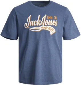 Jack&Jones Pánske tričko JJELOGO Standard Fit 12246690 Ensign Blue S