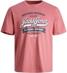 Jack&Jones Pánske tričko JJELOGO Standard Fit 12246690 Mesa Rose M