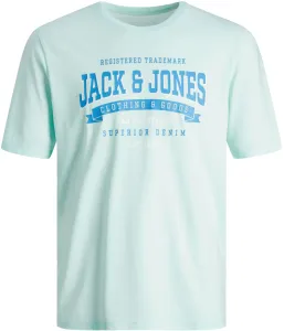 Jack&Jones Pánske tričko JJELOGO Standard Fit 12246690 Soothing Sea L
