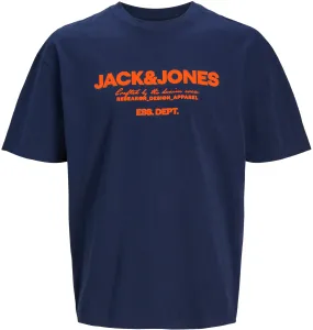 Jack&Jones Pánske tričko JJGALE Relaxed Fit 12247782 Sky Captain XXL