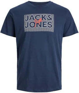 Jack&Jones Pánske tričko JJMARIUS Regular Fit 12235210 Navy Blazer L
