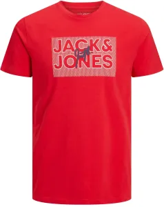 Jack&Jones Pánske tričko JJMARIUS Regular Fit 12235210 True Red S