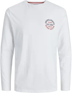 Jack&Jones Pánske tričko JJMIKK Regular Fit 12235747 White L