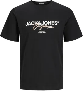 Jack&Jones Pánske tričko JORARUBA Standard Fit 12255452 Black XXL