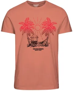 Jack&Jones Pánske tričko JORARUBA Standard Fit 12258057 Canyon Sunset XXL