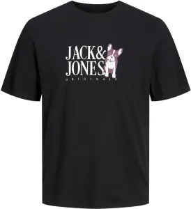 Jack&Jones Pánske tričko JORBEWARE Standard Fit 12245196 Black M