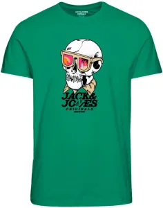 Jack&Jones Pánske tričko JORBONEY Standard Fit 12245199 Holly Green L