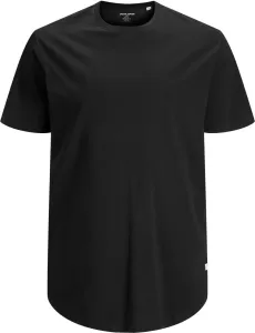 Jack&Jones PLUS Pánske tričko JJENOA Long Line Fit 12184933 Black 8XL