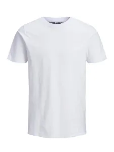 Jack&Jones PLUS Pánske tričko JJEORGANIC Regular Fit 12158482 White 4XL