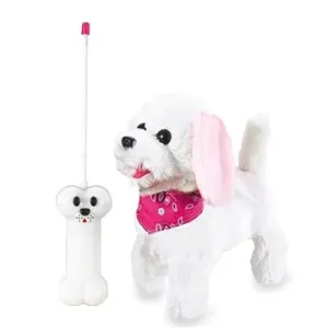Jamara plyšový pes, bielo-ružový na diaľkové ovládanie