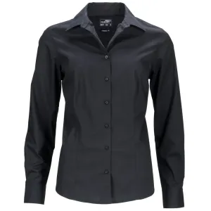 James & Nicholson Dámska košeľa s dlhým rukávom JN641 - Čierna | L #1389823
