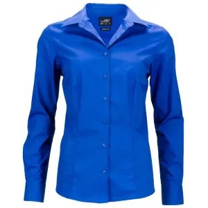 James & Nicholson Dámska košeľa s dlhým rukávom JN641 - Kráľovská modrá | S #1389830