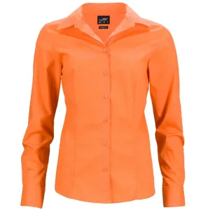 James & Nicholson Dámska košeľa s dlhým rukávom JN641 - Oranžová | M #1382585