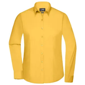 James & Nicholson Dámska košeľa s dlhým rukávom JN677 - Žltá | XXXL #1391060