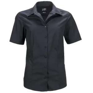 James & Nicholson Dámska košeľa s krátkym rukávom JN643 - Čierna | M #1389912