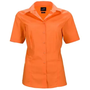 James & Nicholson Dámska košeľa s krátkym rukávom JN643 - Oranžová | XXL #1382623