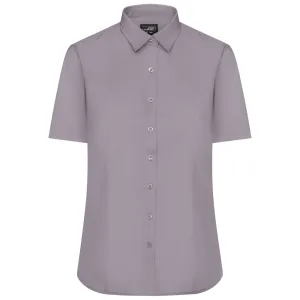James & Nicholson Dámska košeľa s krátkym rukávom JN679 - Oceľová | XS #1390943