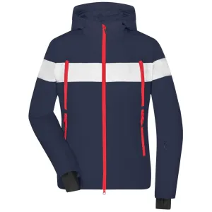 James & Nicholson Dámska športová zimná bunda JN1173 - Tmavomodrá / biela | XL #1405177