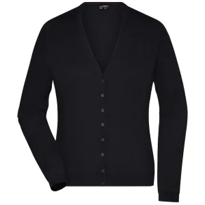 James & Nicholson Dámsky bavlnený sveter JN660 - Čierna | XXL #1392515