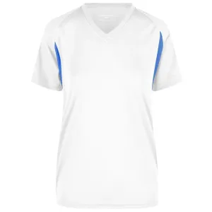 James & Nicholson Dámske športové tričko s krátkym rukávom JN316 - Biela / kráľovská modrá | XXL #1389578