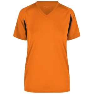James & Nicholson Dámske športové tričko s krátkym rukávom JN316 - Oranžová / čierna | L #1389596