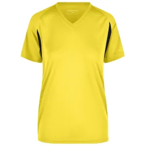James & Nicholson Dámske športové tričko s krátkym rukávom JN316 - Žltá / čierna | XS #1389603