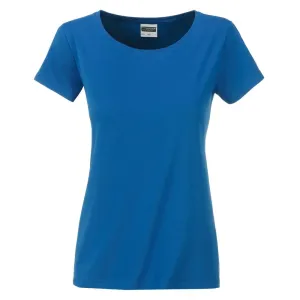 James & Nicholson Klasické dámske tričko z biobavlny 8007 - Kráľovská modrá | L