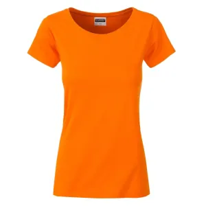James & Nicholson Klasické dámske tričko z biobavlny 8007 - Oranžová | L #1382799