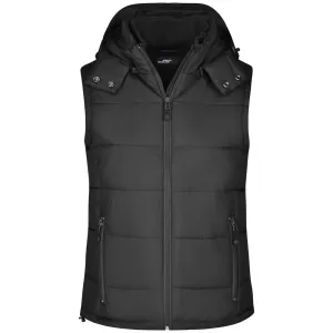 James & Nicholson Dámska zimná vesta s kapucňou JN1005 - Čierna | M #1392057