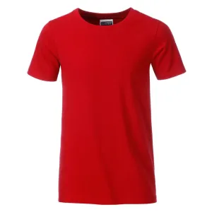 James & Nicholson Klasické chlapčenské tričko z biobavlny 8008B - Červená | L #1398598