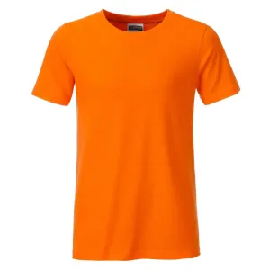 James & Nicholson Klasické chlapčenské tričko z biobavlny 8008B - Oranžová | L #1382889