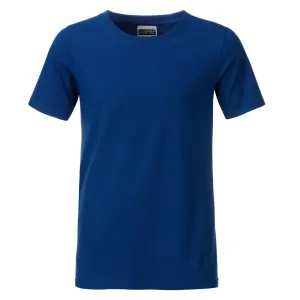 James & Nicholson Klasické chlapčenské tričko z biobavlny 8008B - Tmavá kráľovská modrá | L #1387592