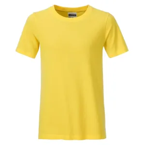 James & Nicholson Klasické chlapčenské tričko z biobavlny 8008B - Žltá | L #1387600