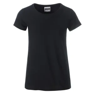 James & Nicholson Klasické dievčenské tričko z biobavlny 8007G - Čierna | M #1387505