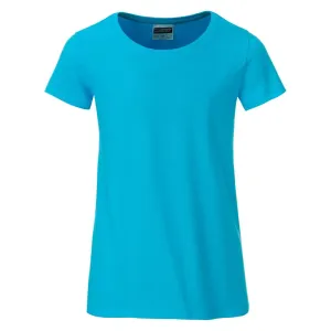 James & Nicholson Klasické dievčenské tričko z biobavlny 8007G - Tyrkysová | L #1382818